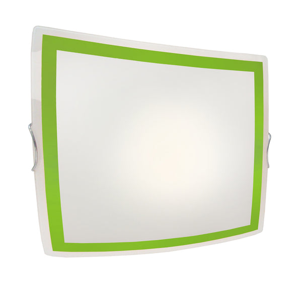 Plafonnier TOSEL MÉLINA,verre  H10xD30xP30  cm.