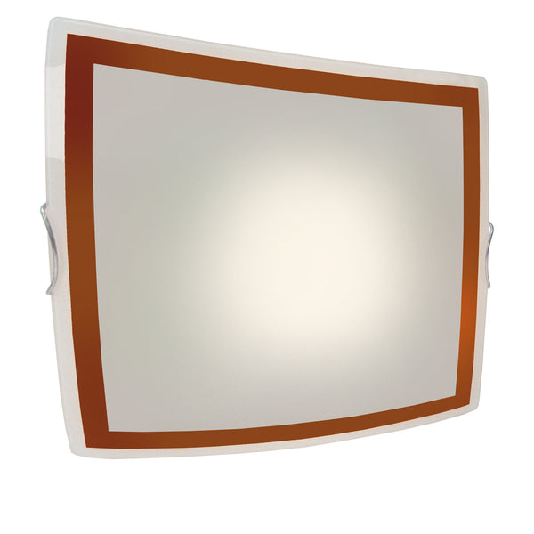 Plafonnier TOSEL MÉLINA,verre  H10xD30xP30  cm.
