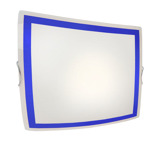 Plafonnier TOSEL MÉLINA,verre  H10xD30xP30  cm.