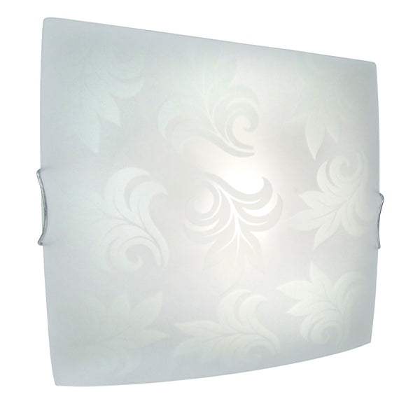 Plafonnier TOSEL MAE,verre , H10xD30xP30  cm.