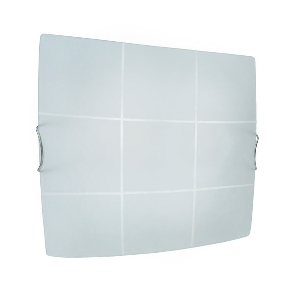 Plafonnier TOSEL MAE,verre , H10xD30xP30  cm.