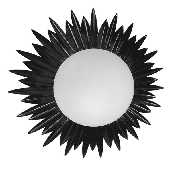 Plafonnier TOSEL SOLEIL,métal , verre, H15xD30xP30  cm.