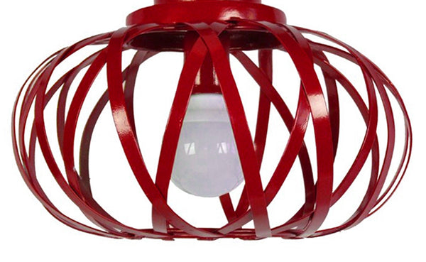 Plafonnier TOSEL CITROUILLE,métal , H22xD35xP35  cm.