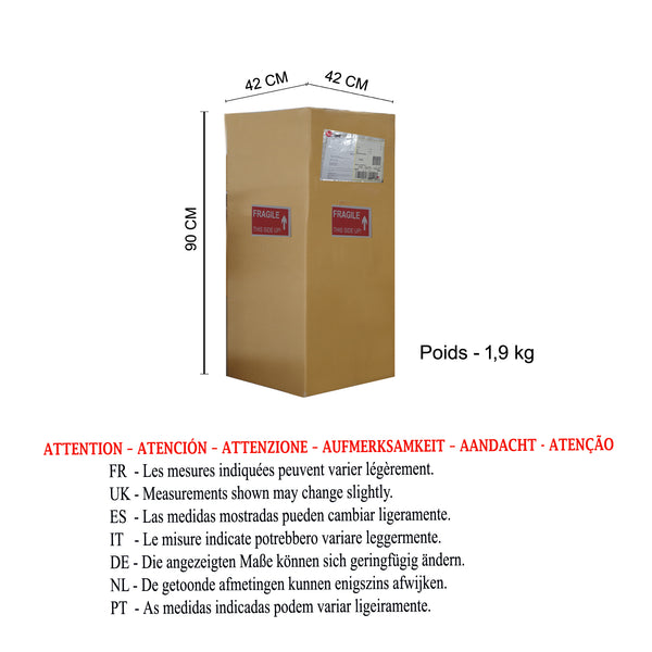 Lampe a poser TOSEL VASE,verre  , H44xD30xP30  cm.