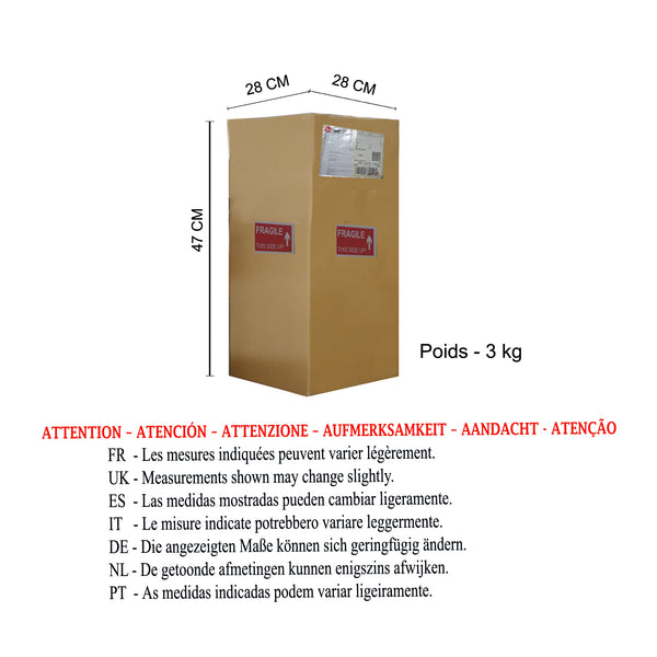 Lampe de chevet TOSEL BELFORT CONE,bois , H35xD29xP29  cm.
