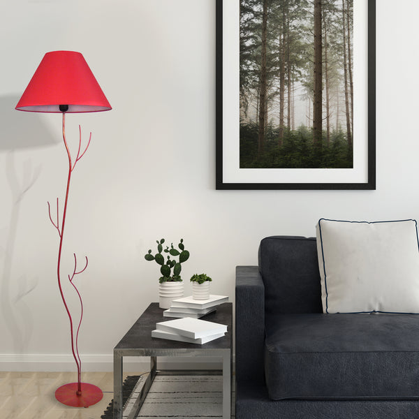 Lampadaire TOSEL ARBORE,métal, tissu H168xD40xP40  cm.