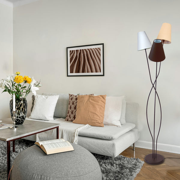 Lampadaire TOSEL LILLE, métal, tissu , H168xD40xP40  cm.