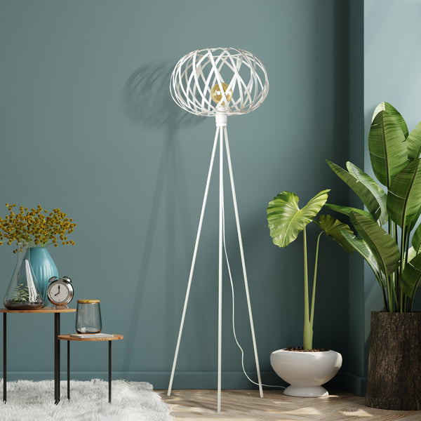 Lampadaire TOSEL CITROUILLE,métal, H166xD40xP40  cm.