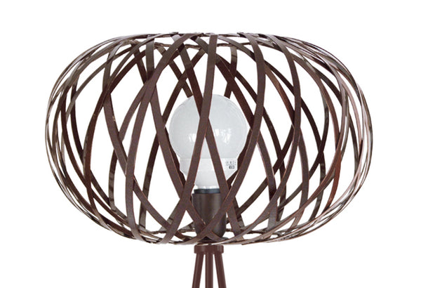 Lampadaire TOSEL CITROUILLE,métal, H166xD40xP40  cm.