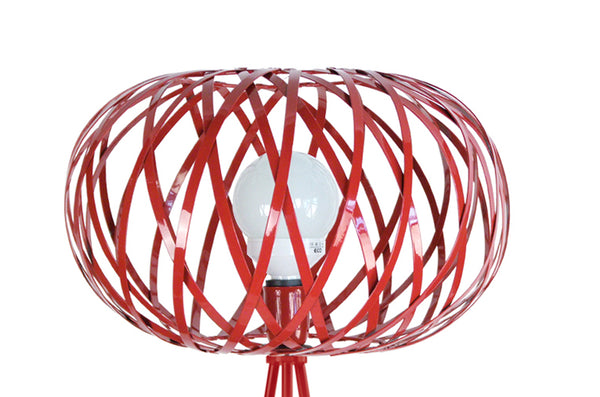 Lampadaire TOSEL CITROUILLE,métal, H166xD40xP40  cm.