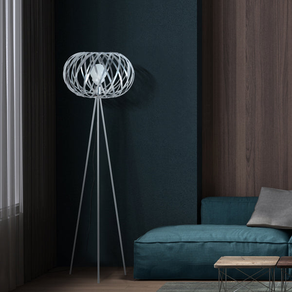 Lampadaire TOSEL CITROUILLE,métal, H166xD40xP40  cm.