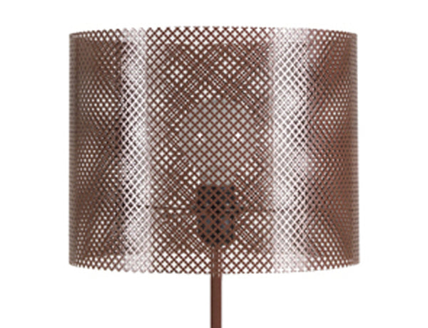 Lampadaire TOSEL CYLINDRE LACY,métal , H170xD30xP30  cm.