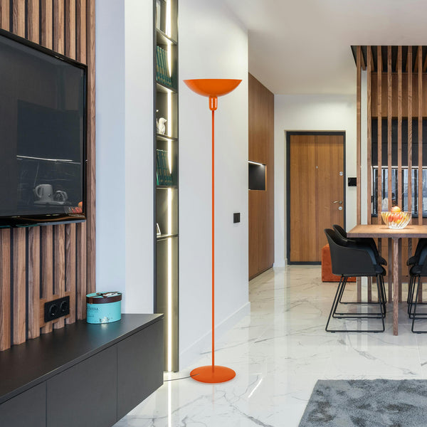 Lámpara de pie MEDIA LUNA metal columna