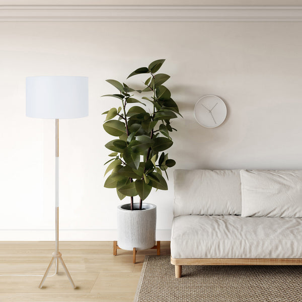 Lampadaire TOSEL TRIDENT,bois, H165xD40xP40  cm.