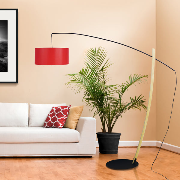 Lampadaire TOSEL HUSQVARNA,bois , H190xD50xP180  cm.