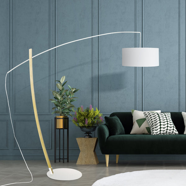 Lampadaire TOSEL HUSQVARNA,bois , H190xD50xP180  cm.