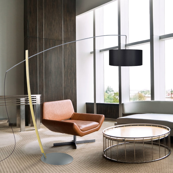 Lampadaire TOSEL HUSQVARNA,bois , H190xD50xP180  cm.