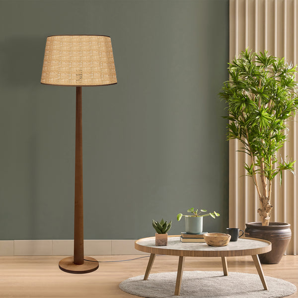 Lampadaire TALIN bois colonne