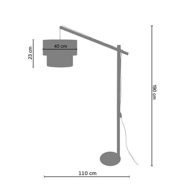 <transcy>Candeeiro Pé Alto COCHIN P  40cm - 1 Luz </transcy>