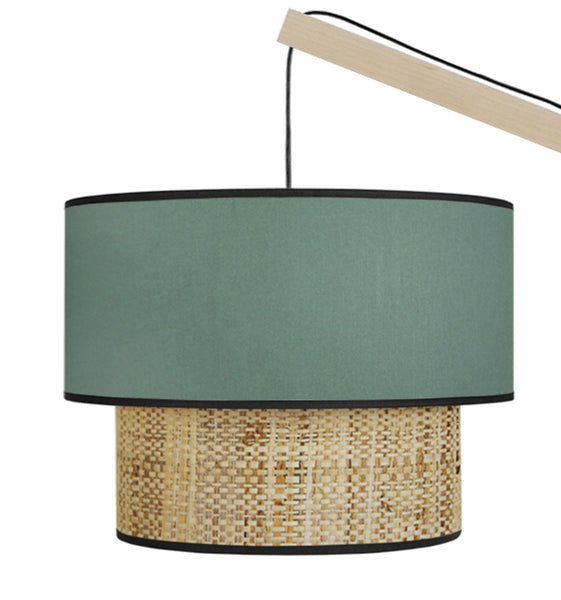 Lampadaire TOSEL COCHIN P,bois, H190xD40xP40  cm.