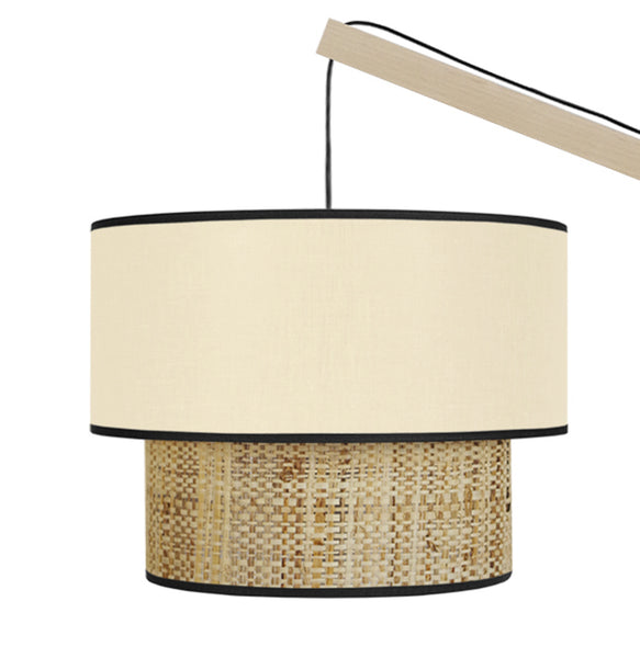 Lampadaire TOSEL COCHIN P,bois, H190xD40xP40  cm.