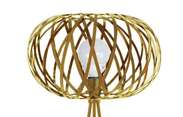 Lampadaire TOSEL CITROUILLE,métal, H166xD40xP40  cm.