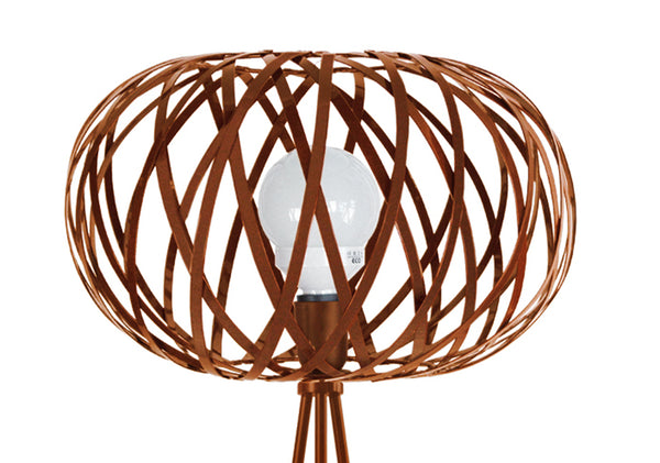 Lampadaire TOSEL CITROUILLE,métal, H166xD40xP40  cm.