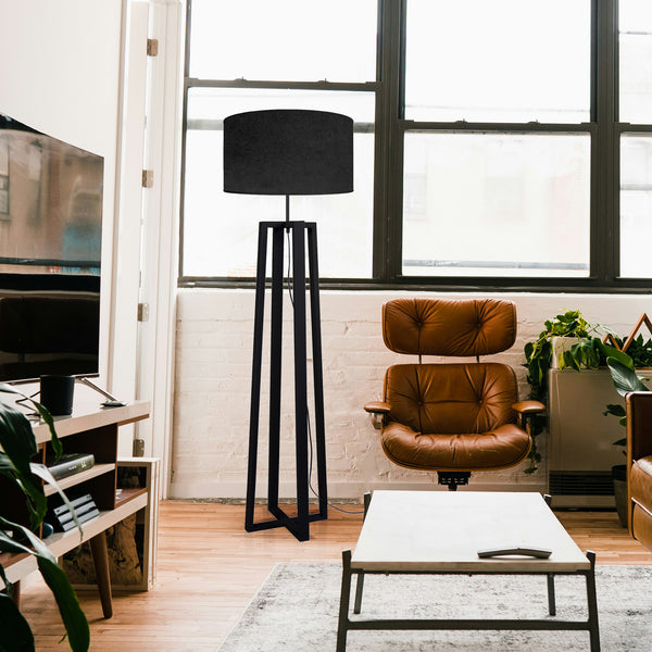 Lampadaire MANON N bois colonne