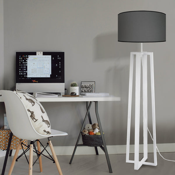 Lampadaire MANON B bois quadripode