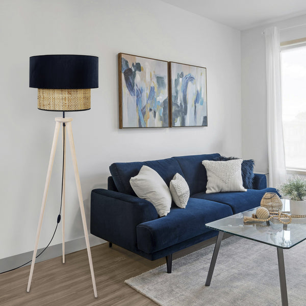 Lampadaire TOSEL COCHIN T, H162xD40xP40  cm.