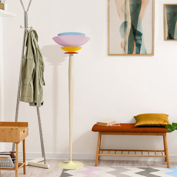 Lampadaire TOSEL FRIDA,bois, H162xD40xP40  cm.