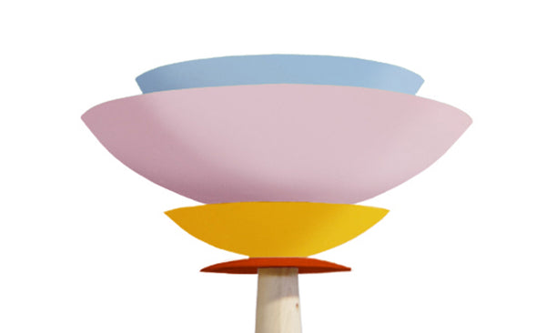 Lampadaire TOSEL FRIDA,bois, métal H162xD40xP40  cm.