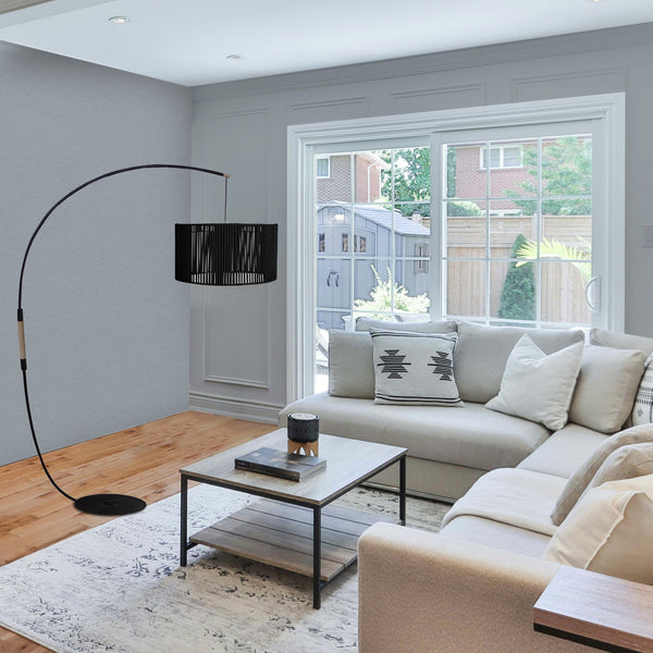 Lampadaire TOSEL LUANA CURVE, H195xD43xP110  cm.
