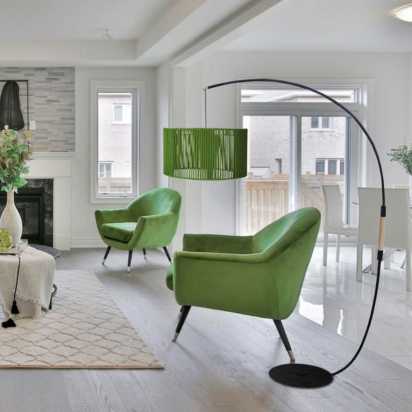 Lampadaire TOSEL LUANA CURVE, H195xD43xP110  cm.