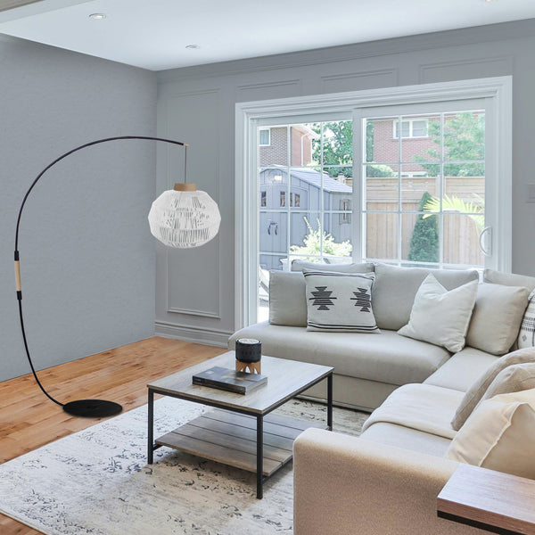 Lampadaire TOSEL EVERTON CURVE, H195xD43xP110  cm.