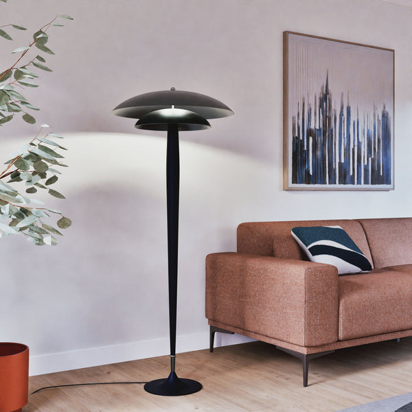 Lampadaire TOSEL MILANO bois, métal H154xD62xP62cm