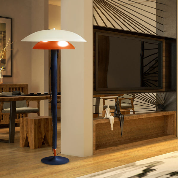 Lampadaire TOSEL MILANO bois, métal H154xD62xP62cm