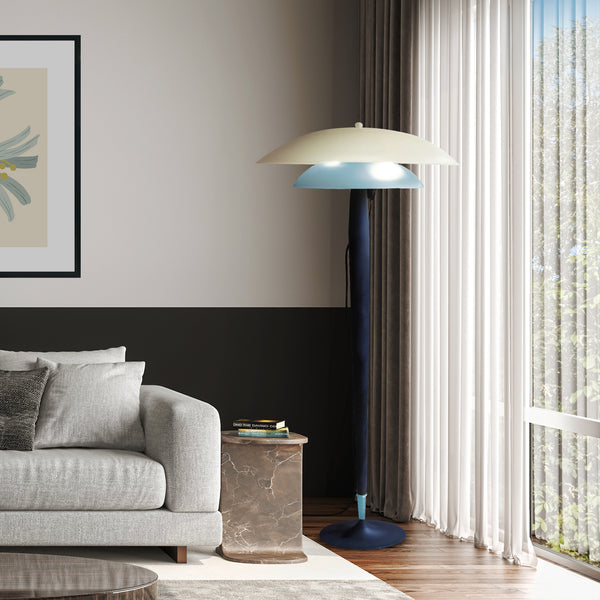 Lampadaire TOSEL MILANO bois, métal H154xD62xP62cm