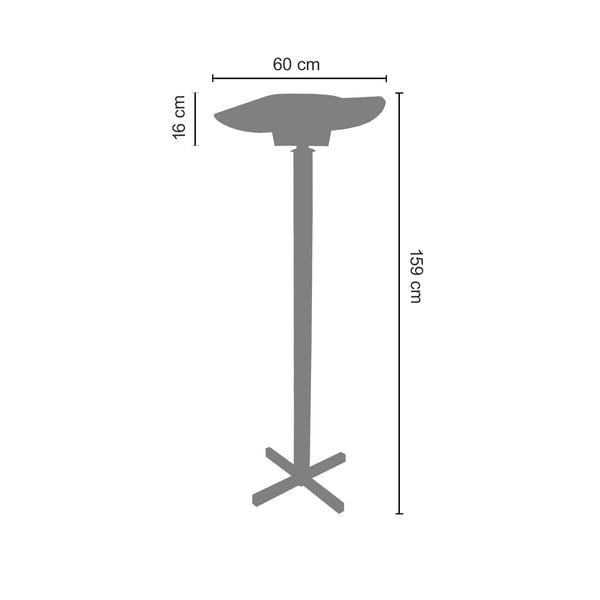 Lampadaire TOSEL PADUA bois H159xD60xP60 cm