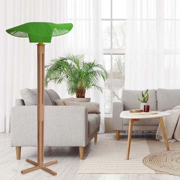 Lampadaire TOSEL PADUA bois, métal, ficelle H159xD60xP60 cm