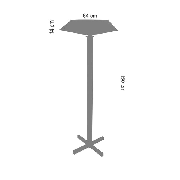 Lampadaire TOSEL PADUA CONE bois H150xD60xP60  cm