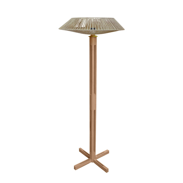 Lampadaire TOSEL PADUA CONE bois H150xD60xP60  cm