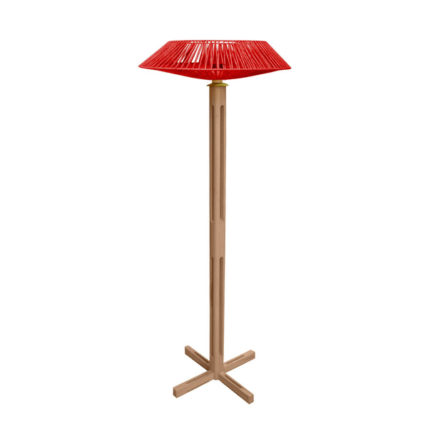 Lampadaire TOSEL PADUA CONE bois H150xD60xP60  cm