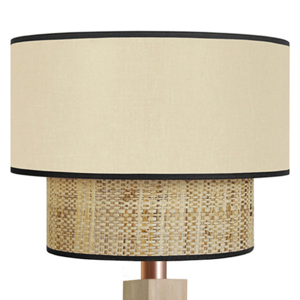 Lampadaire SIRACUSA bois colonne cube