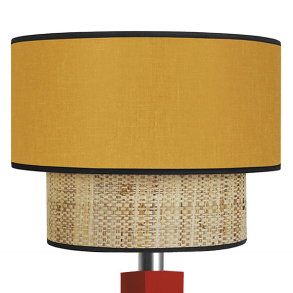Lampadaire SIRACUSA bois colonne cube