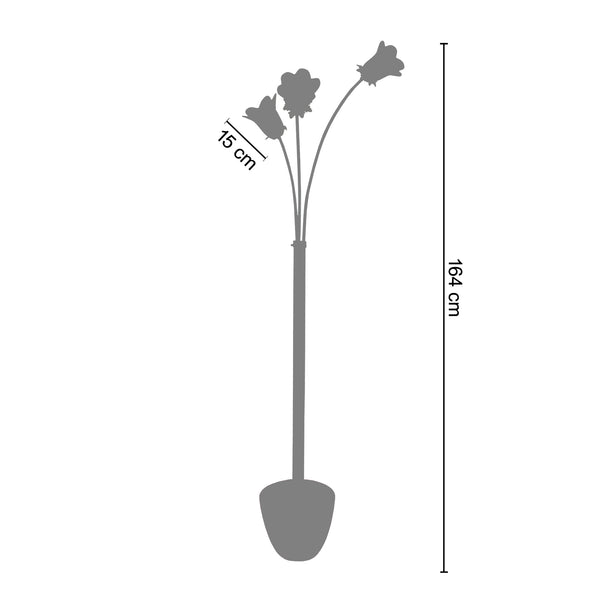 lampadaire FIORE ceramique verre bras