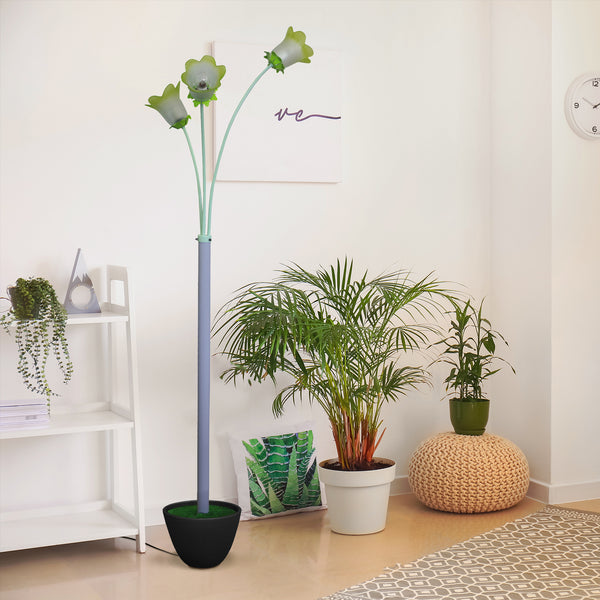 lampadaire FIORE ceramique verre bras