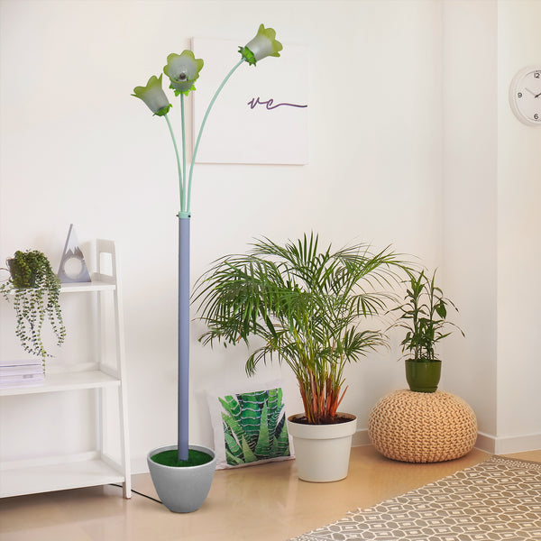 lampadaire FIORE ceramique verre bras