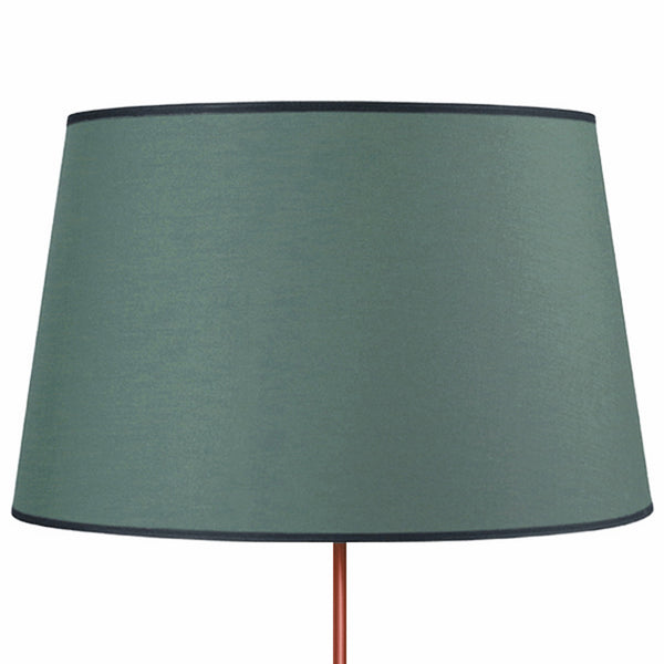 Lámpara de pie GHENT de cristal, madera y metal con columna