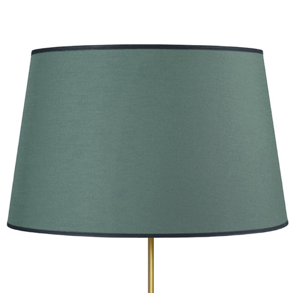 Lámpara de pie GHENT de cristal, madera y metal con columna
